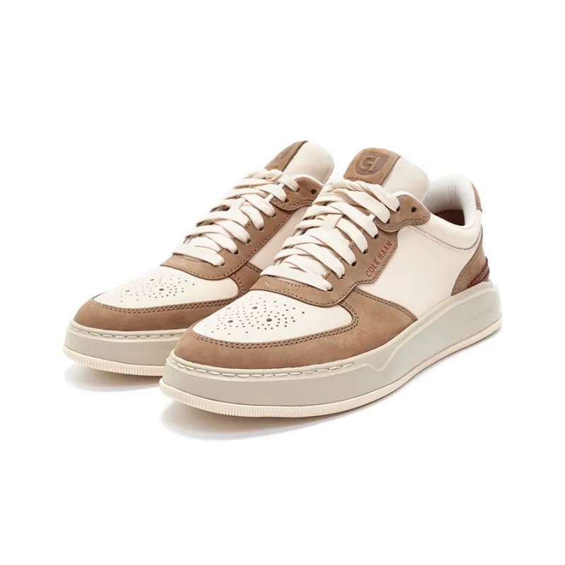 COLE HAAN Coverage Slip Resistant And Abrasion Resistant Low Top Skateboard Shoes Men's Beige Brown-1