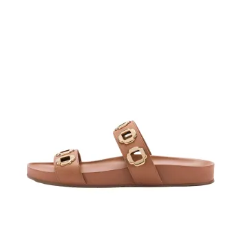 Larroude Slide Slippers Women's Caramel