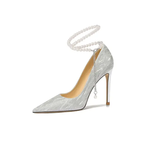 Lily Wei High Heels Women's Silver