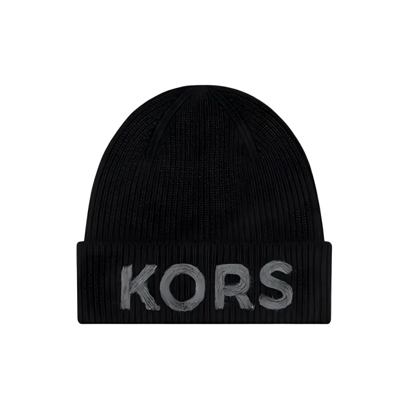 MICHAEL KORS Polyester Beanies Unisex Black/Gray-0