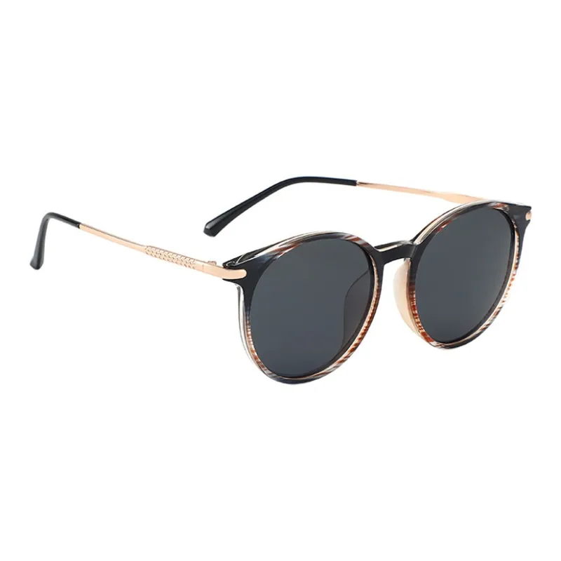 BSELEON TR/Memory Plastic Round Sunglasses Unisex-7