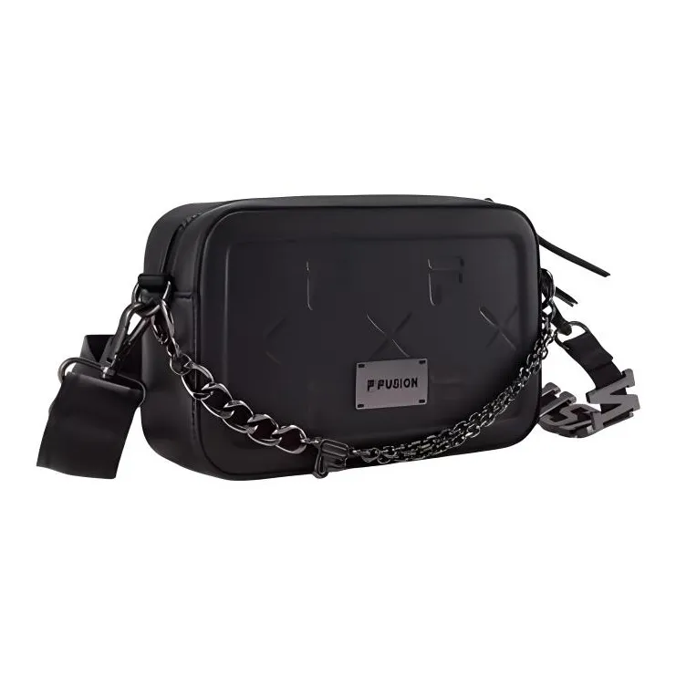FILA FUSION Polyurethane Shoulder Bag Crossbody Bag Regular Unisex Black-2