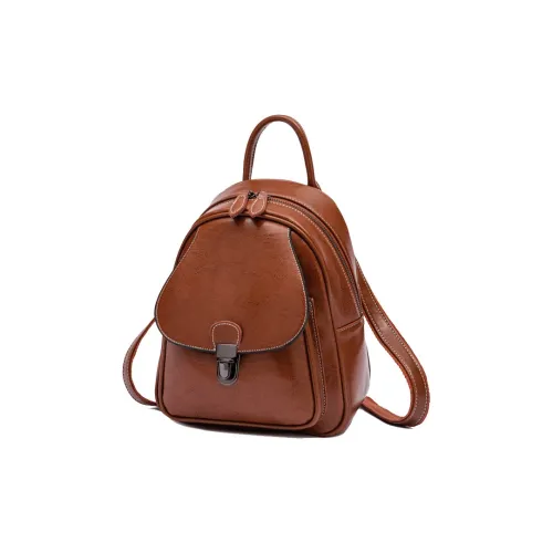 TTaG．baG Waxed Cow Leather Backpack Women's
