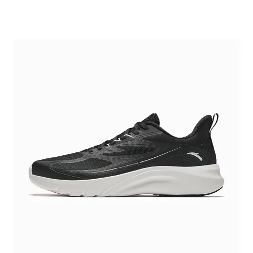 Anta Cushioning Breathable Low Top Casual Running Shoes Men's Black Gray