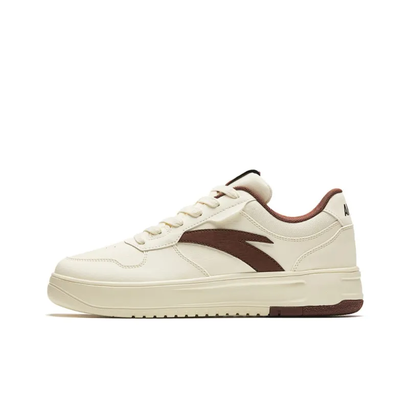 Anta Lightweight Height Increasing Low-Top Skateboard Shoes Men's White Brown-0