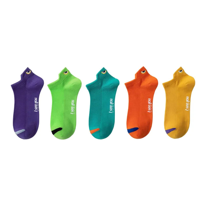 PLAN IN No Show Socks Unisex 5 Pack-0