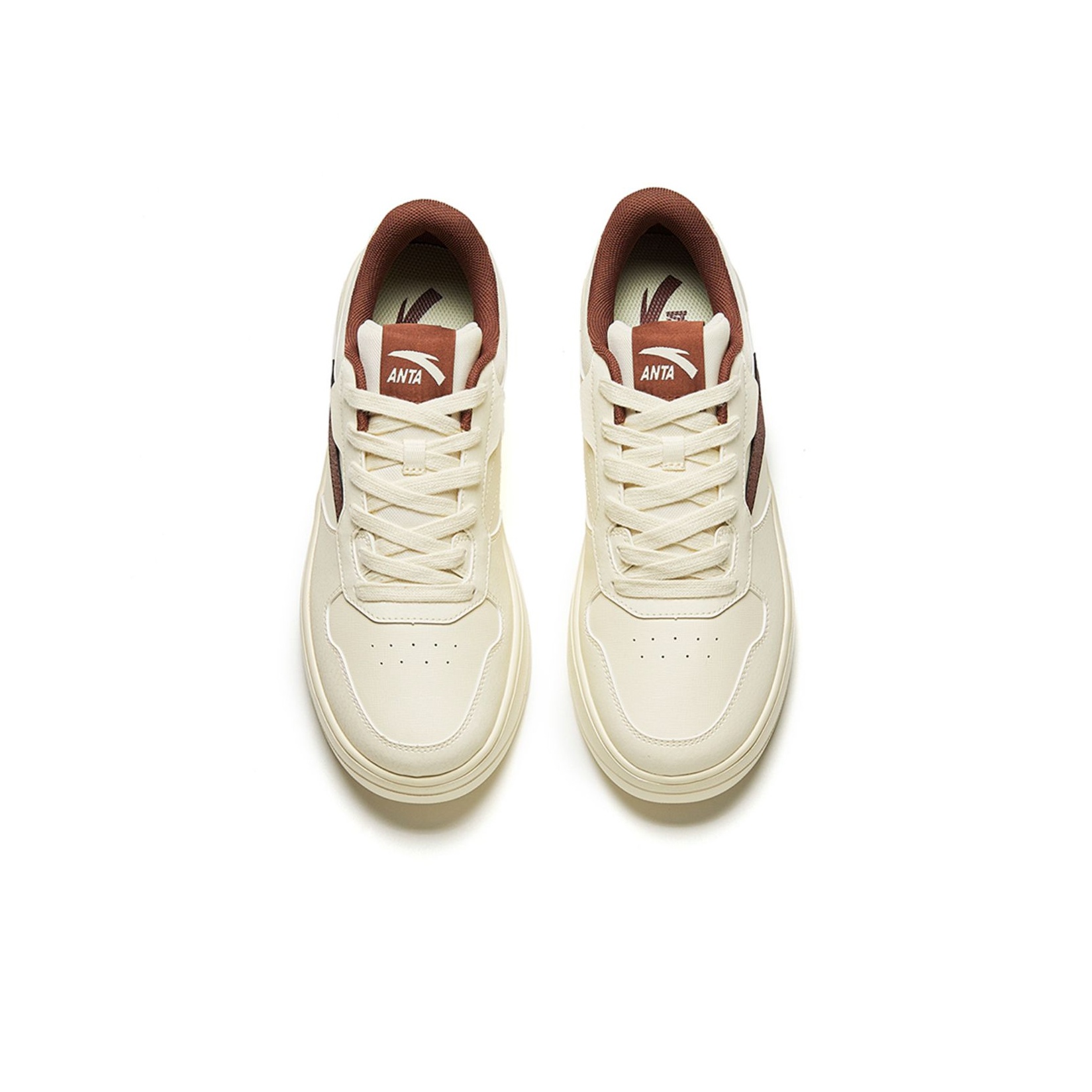ANTA Skateboard Shoes Men Low-Top Light Beige/Couture Brown