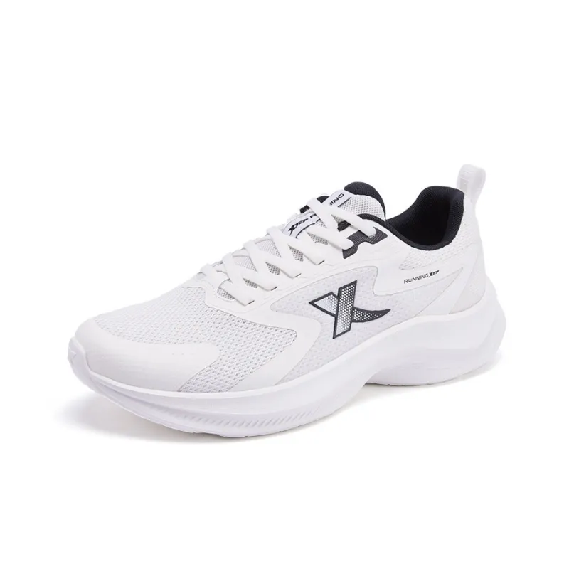 XTEP Hydrogen Wind Technology Cushioning Anti Slip Wear Resistant Breathability Low Top Running Shoes Men's Sail White-1