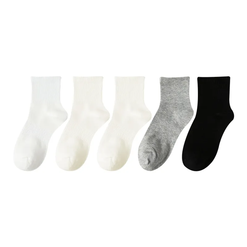 XXLLG Mid Calf Socks Unisex 5 Pack-7
