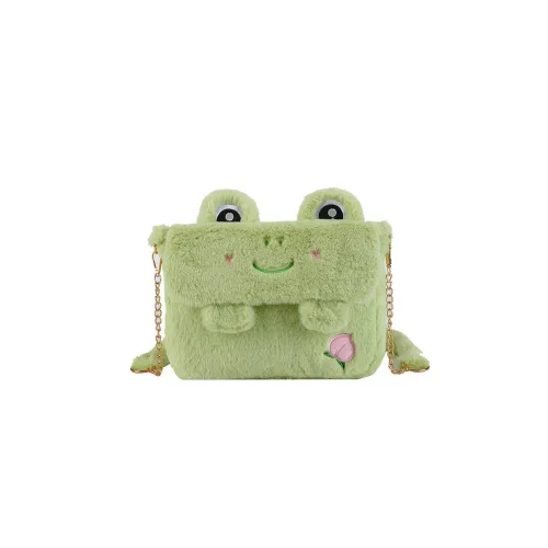 Barang Bear Plush Shoulder Bag Crossbody Bag Regular Women's Green/White/Brown/Beige