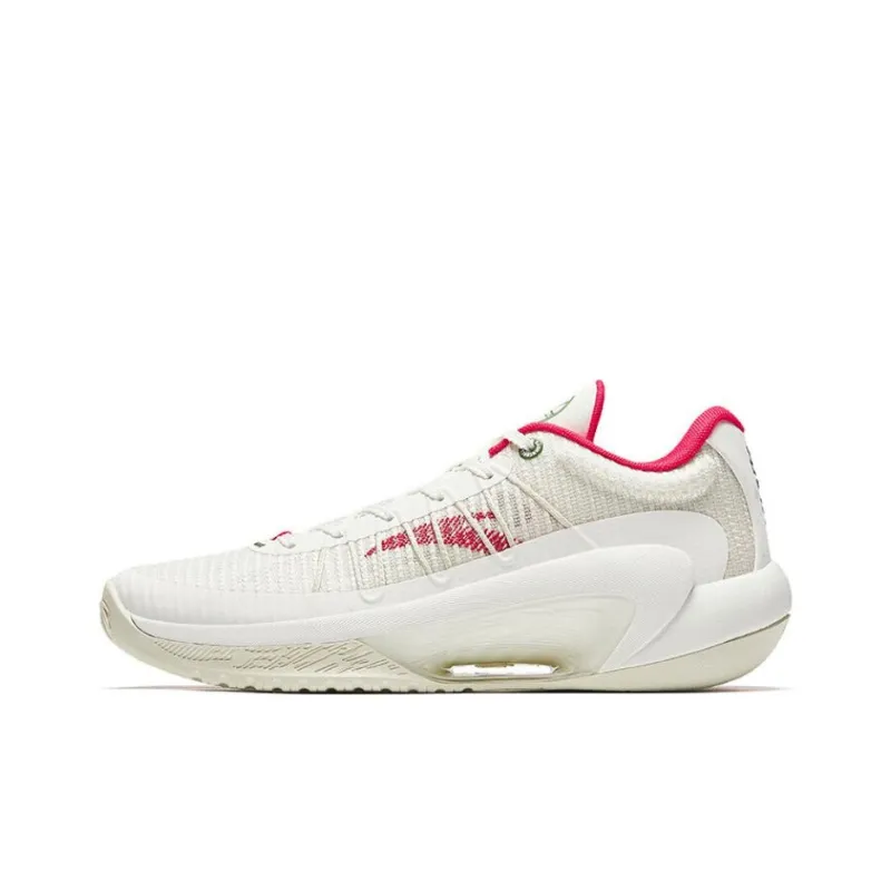 Anta 3 Point Rain Lite V2 Cushioning Low Top Basketball Shoes Men's White Red-0
