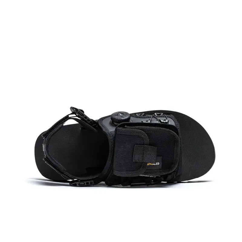 XTEP Shaolin Collection Beach Sandals Men's Black-3