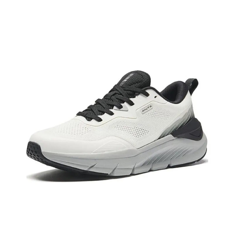 Anta Cushioning Low Top Running Shoes Men's White Black-1
