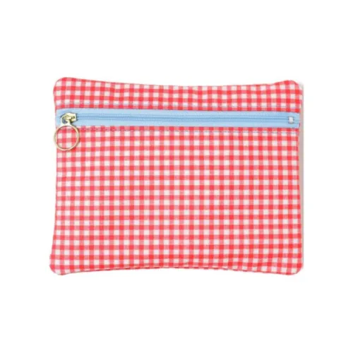 Beams Cotton And PVC Blend Clutch Women's Red