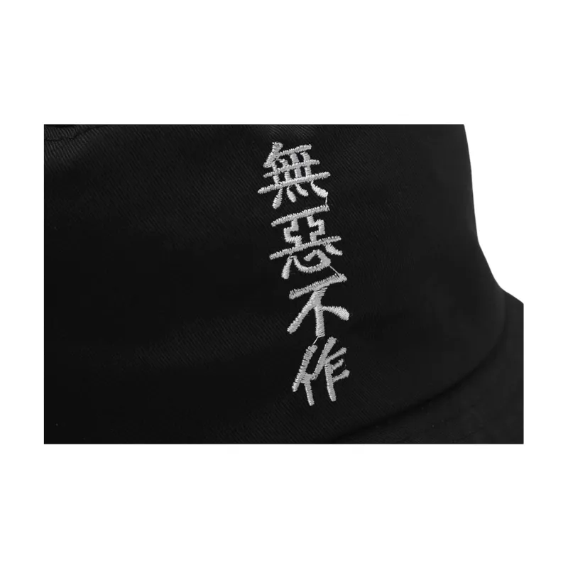 PINKORANGE Cotton Bucket Hats Unisex Black-3