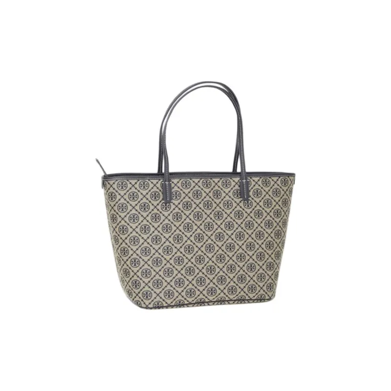 TORY BURCH T Monogram Zip Tote Navy-4