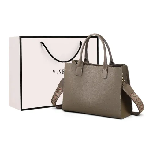 VINEY Cow Leather One Shoulder Tote, Crossbody Mom Bag Tubas Women's Gray
