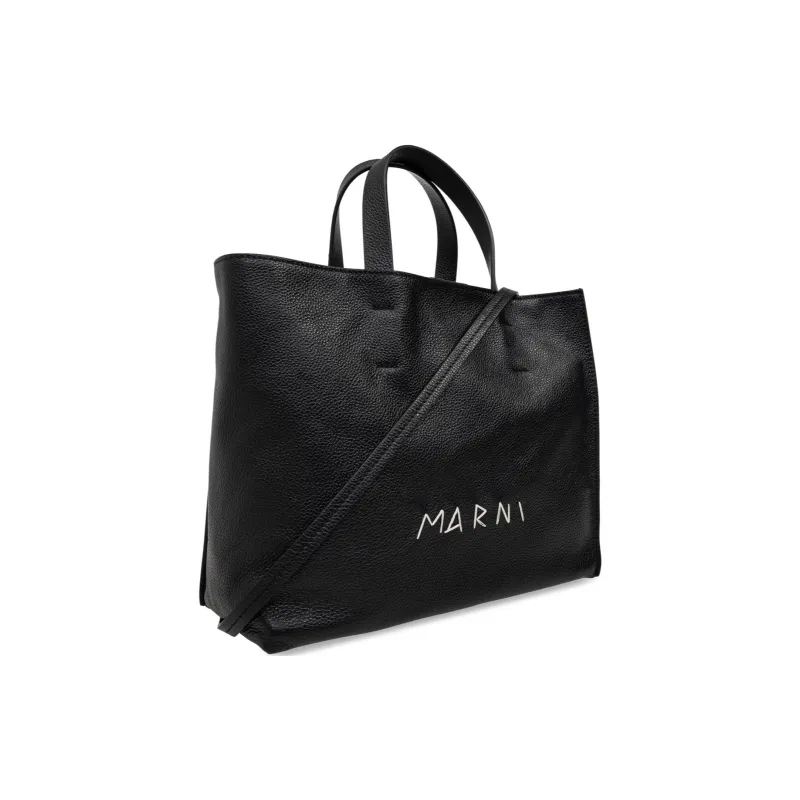 MARNI Museo Logo Embroidered Shopper Bag-1