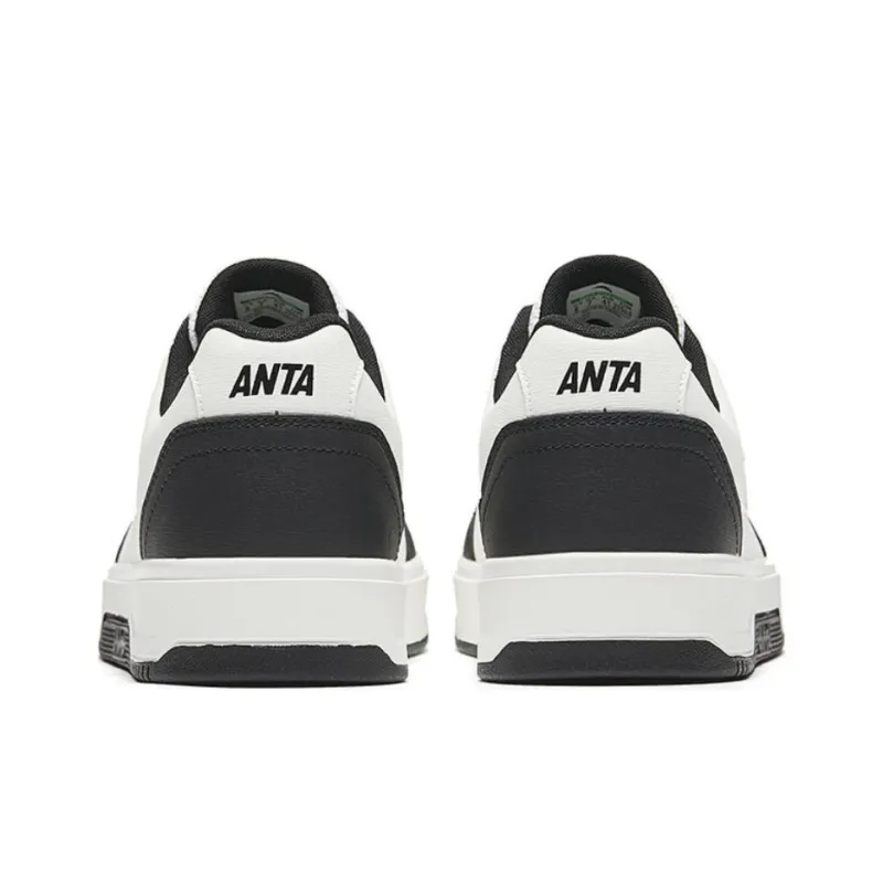 Anta BASIC BASIC Slip Resistant Cushioning Wear Resistant Low Top Skateboard Shoes Men's White Black-3