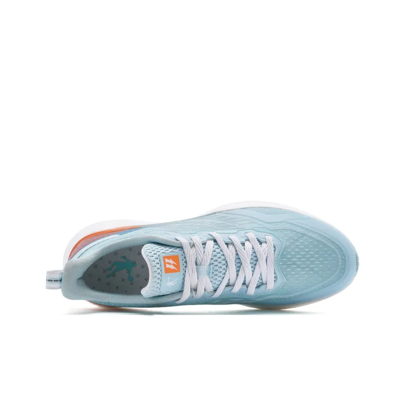 QIAODAN Popularity 11 Cushioning Height Increasing High Top Running Shoes Men's Blue Orange-4