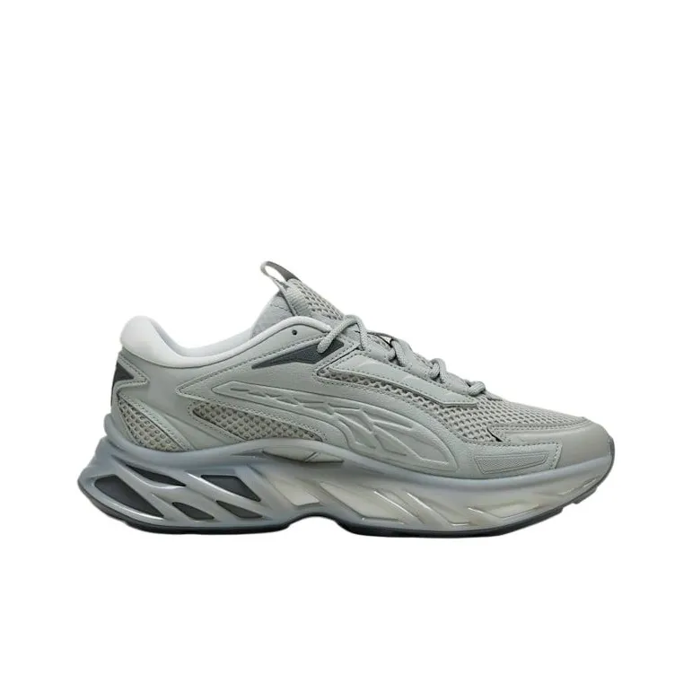 PUMA Exotec Nitro Base Anti Slip Wear Resistant Low Top Casual Running Shoes Unisex Gray-1