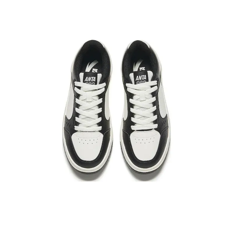Anta 982GZ Slip Resistant Low Top Skateboard Shoes Women's White Black-2