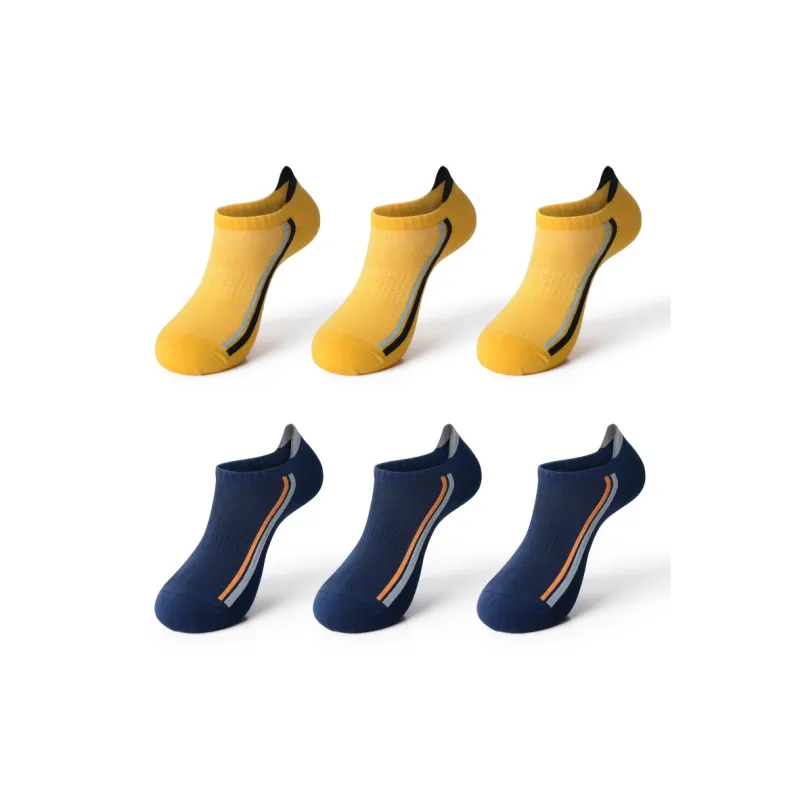 AUN No-Show Socks Men's 6 Pairs Gift Box Packaged-1