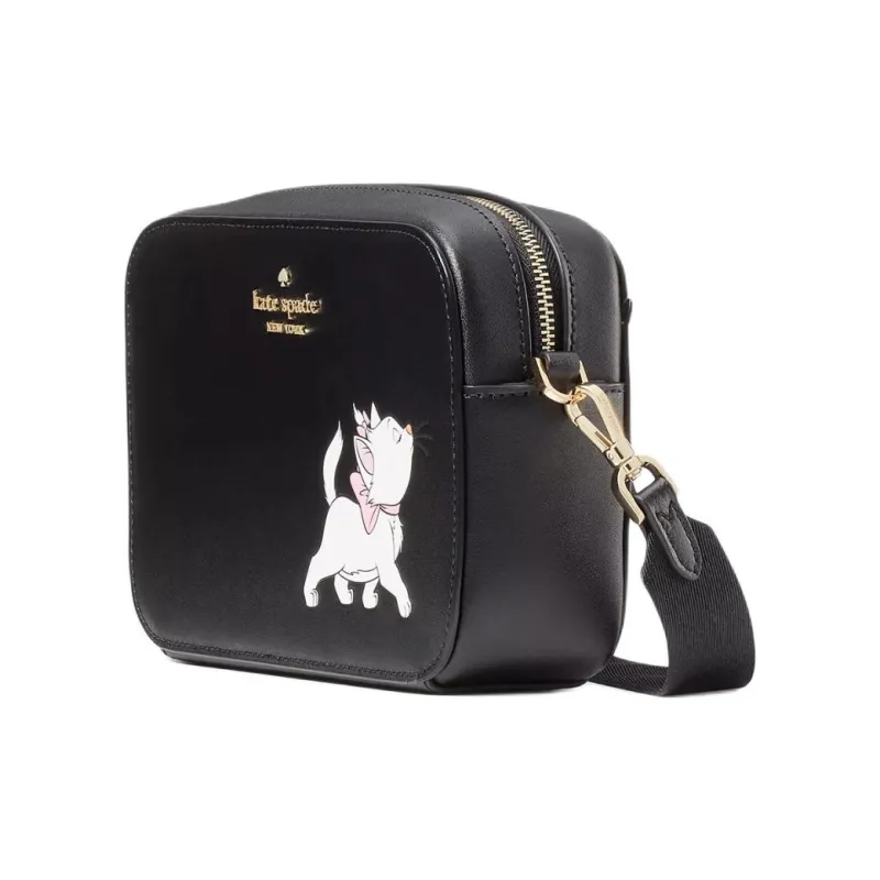 Kate Spade Disney Collaboration Smooth Leather Camera Bag Shoulder Bag Crossbody Bag Women's Black-1