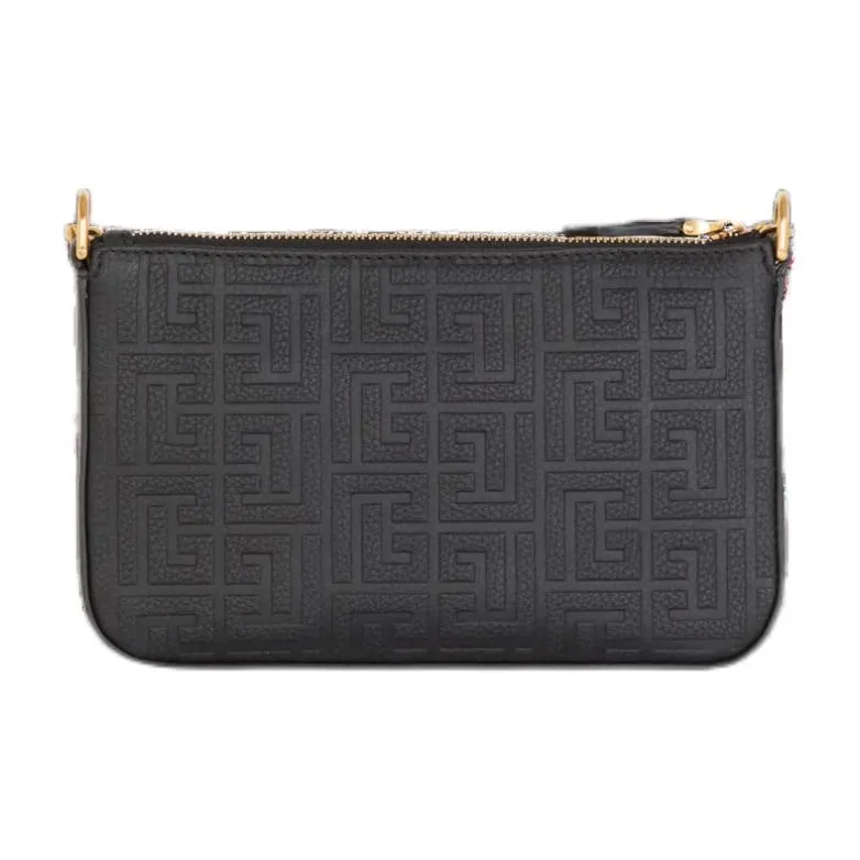 BALMAIN Grain Calfskin Crossbody Bag, Shoulder Bag Women's Black-2
