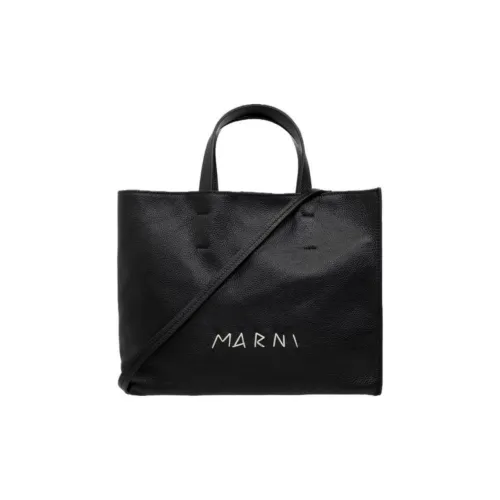 MARNI Museo Logo Embroidered Shopper Bag