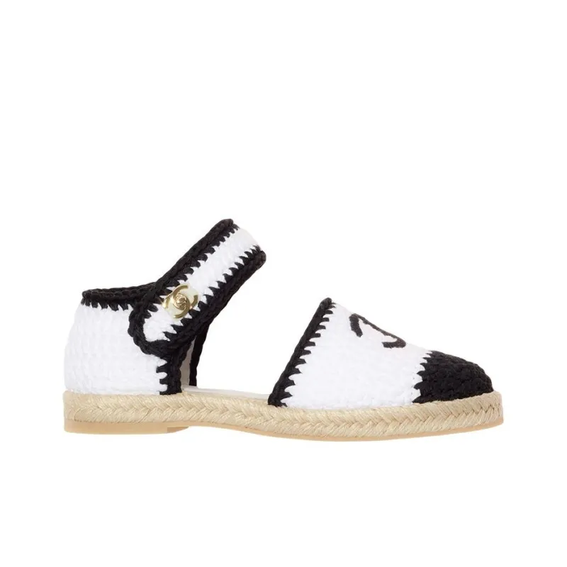 CHANEL Casual Single Shoes Women's Black White-1