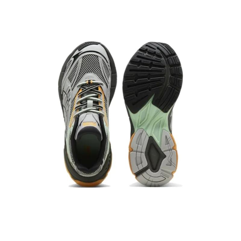 PUMA Velofasis Bliss Anti Slip And Wear Resistant Support Low Top Casual Running Shoes Unisex Gray Green Black-4