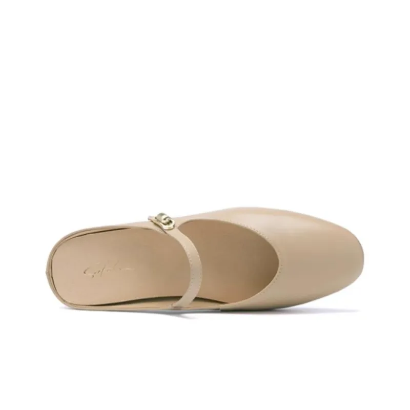 Satchi Abrasion-Resistant Slip-Resistant Wrap-toe Slippers Women's Apricot-3