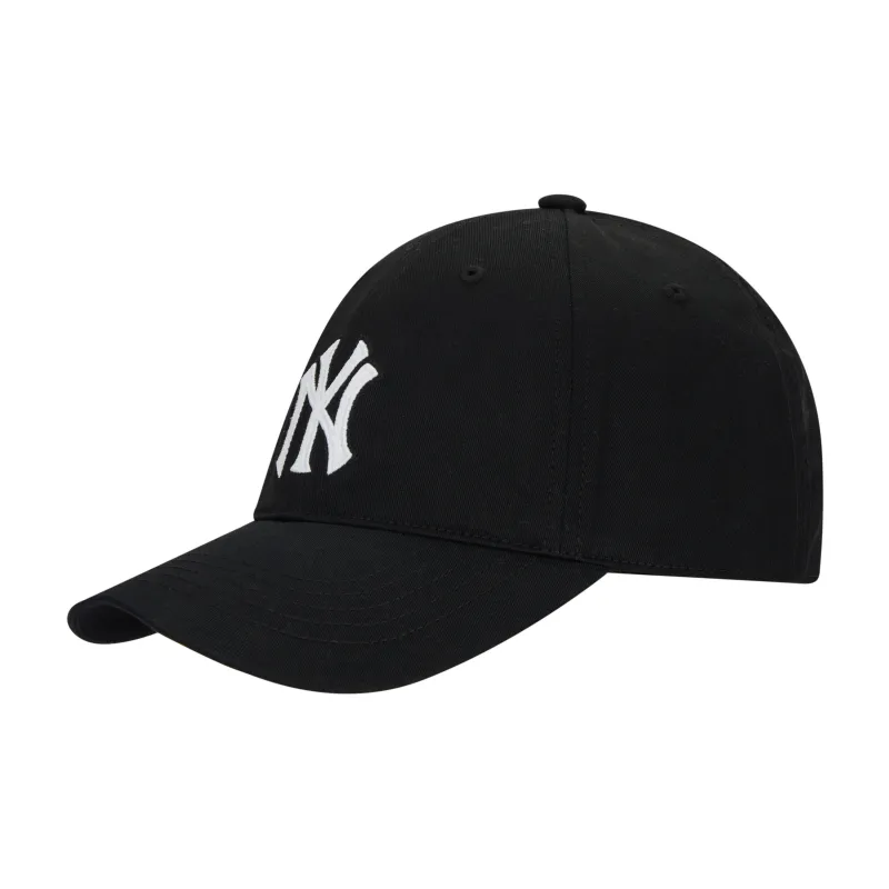 MLB Monogram Crew Neck Short Sleeved T Shirts Classic Large Star Same Style Sun Hat Combination Couple Unisex Black-5