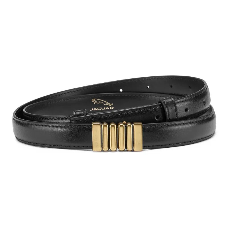 JAGUAR Genuine Leather Decoration Cow Leather Leather Belts Women's Width 1.8cm-0