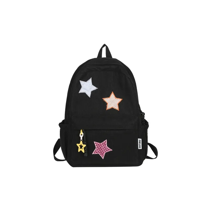 Deli Bear Corduroy Large Backpack Women's Red/Yellow/Khaki/White/Black/Green-16