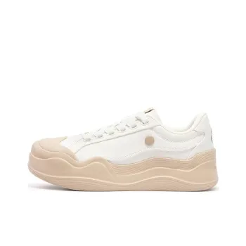 361° Not A Duck Non-slip Lightweight Low-Top Skateboard Shoes Women's White Apricot