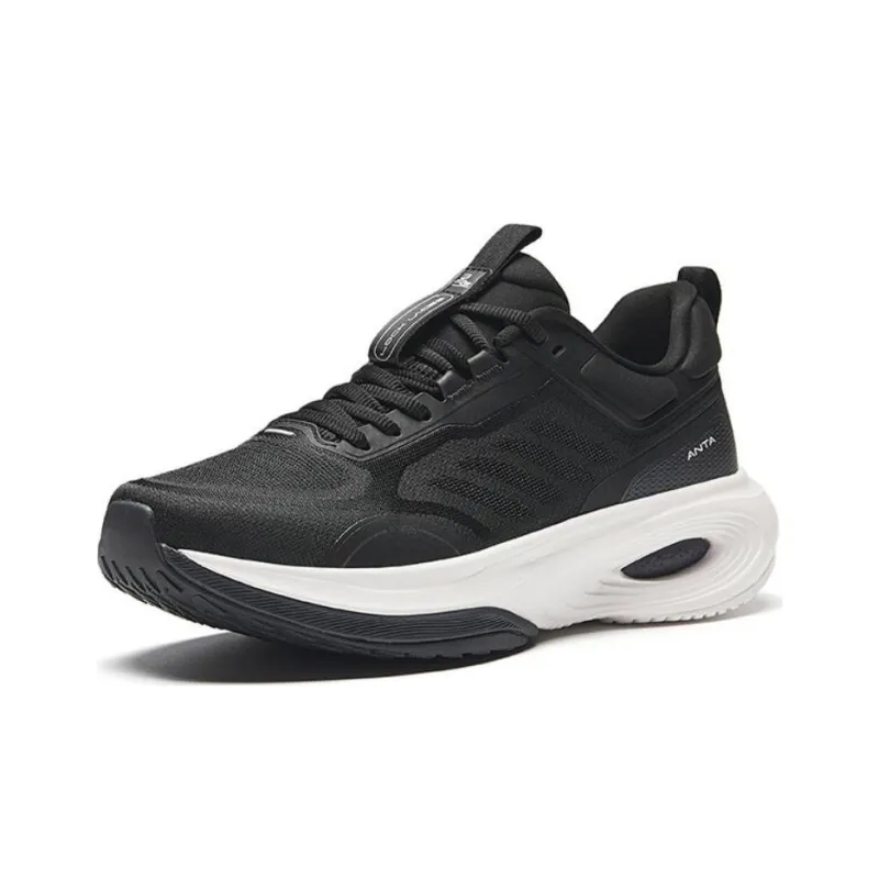 Anta Linghui Cushioning Low Top Training Shoes Men's Black White-1