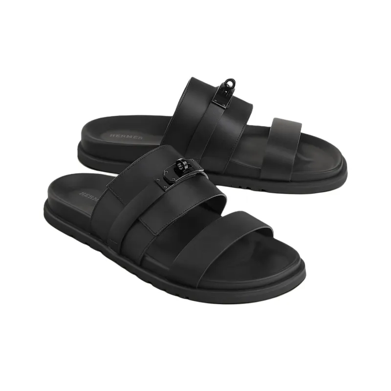 HERMES Quick Dry Slide Slippers Men's Black-4