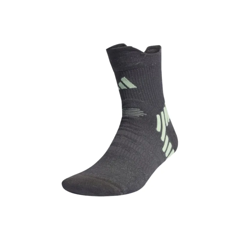 Adidas PERFORMANCE TRAINING QUARTER SOCKS Mid-Calf Socks Unisex Gray 6/7 Green Firework-0
