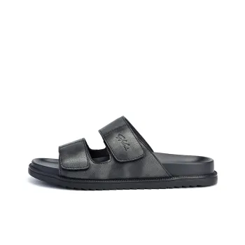 Satchi Quiet Slip-Resistant Odor-Resistant Abrasion-Resistant Slide Slippers Men's Black