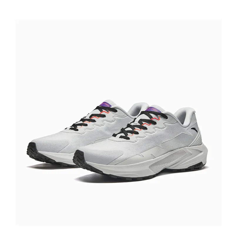 Anta Cushioning Wear-Resistant Low-Top Trail Running Running Shoes Men's Gray White-1