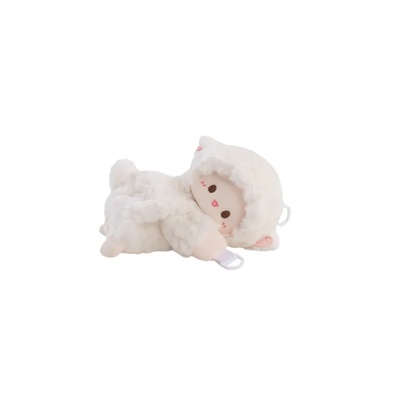Holding Bamboo Plush Backpack Medium Size Women's Ecru-0