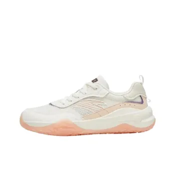 Anta Cushioning Lightweight Low-Top Casual Running Shoes Women's White Brown Pink