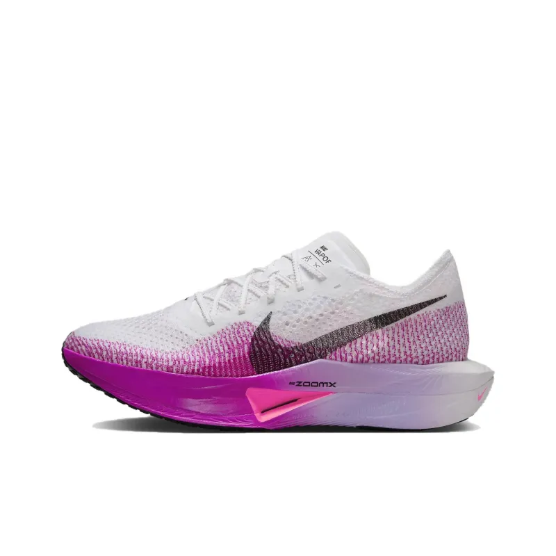 Nike ZoomX Vaporfly 3 Low Top Carbon Plate Running Shoes Unisex White Purple Black-0