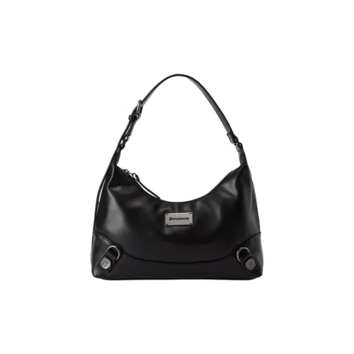 FILA FUSION Polyurethane Shoulder Bag Handbag Shoulder Bag Women's Pitch Black