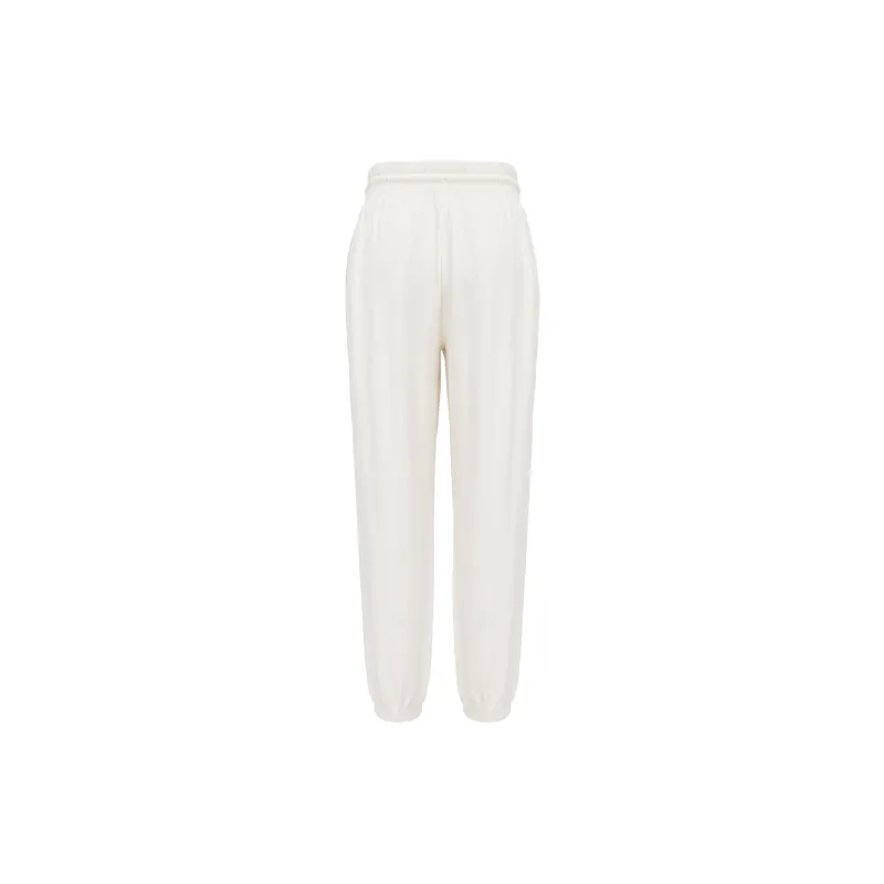 Anta x Kirsh Knitted Sports Pants Women's Ivory White-1