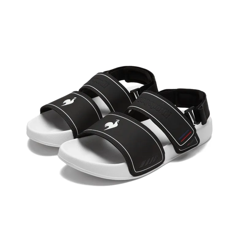 Le Coq Sportif Beach Sandals Unisex Black White-2