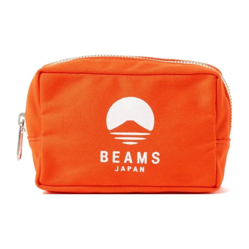 Beams Evergreen Works Collaboration Cotton Clutch Men's Black/Orange/Marine Blue-3
