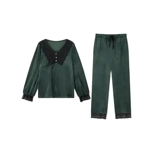 Yiner Life Pajama Set Women's Deep Grass Green